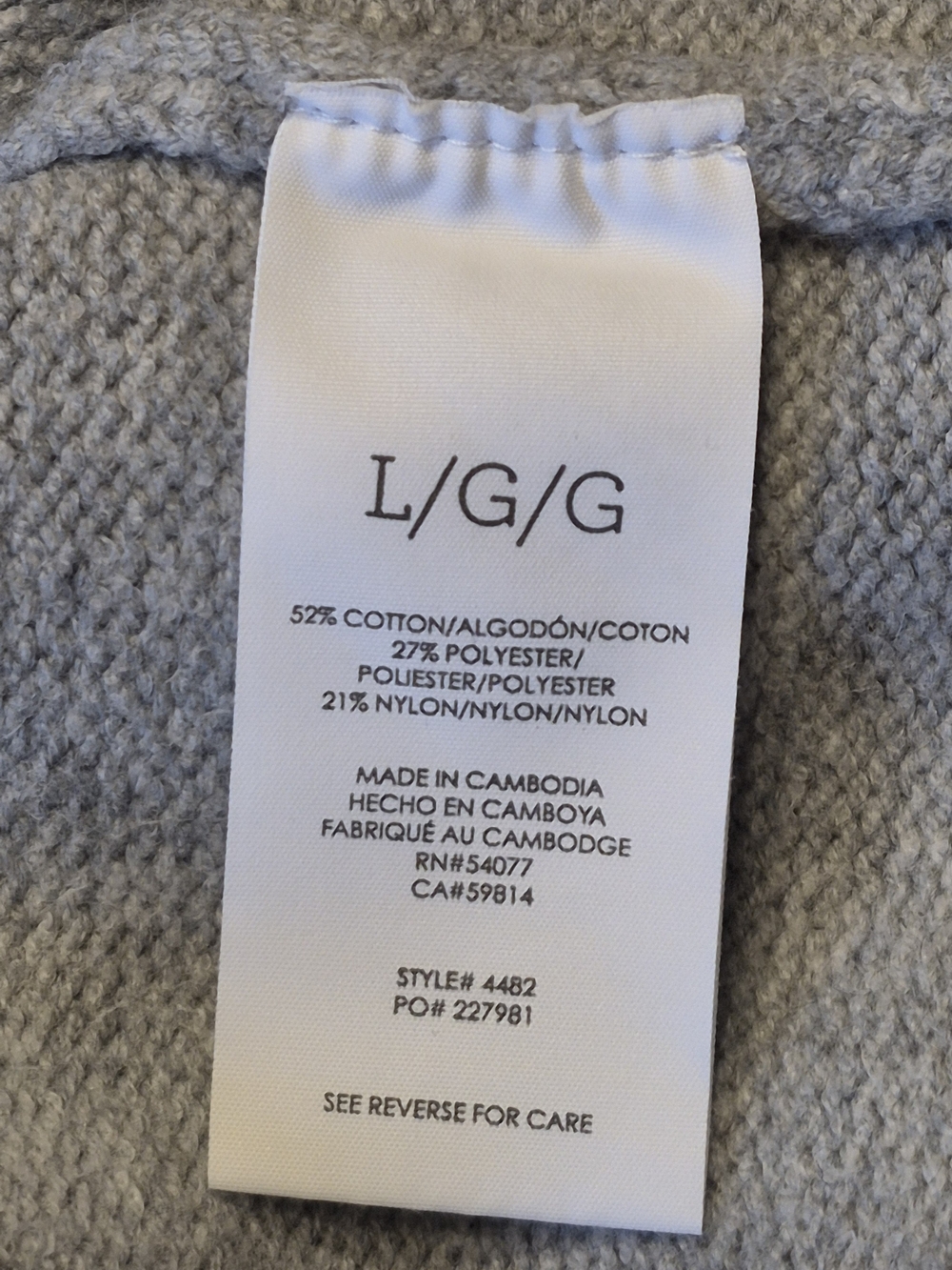 CAbi Gray Bird-Embroidered Crewneck Sweater - Picture 5 of 7